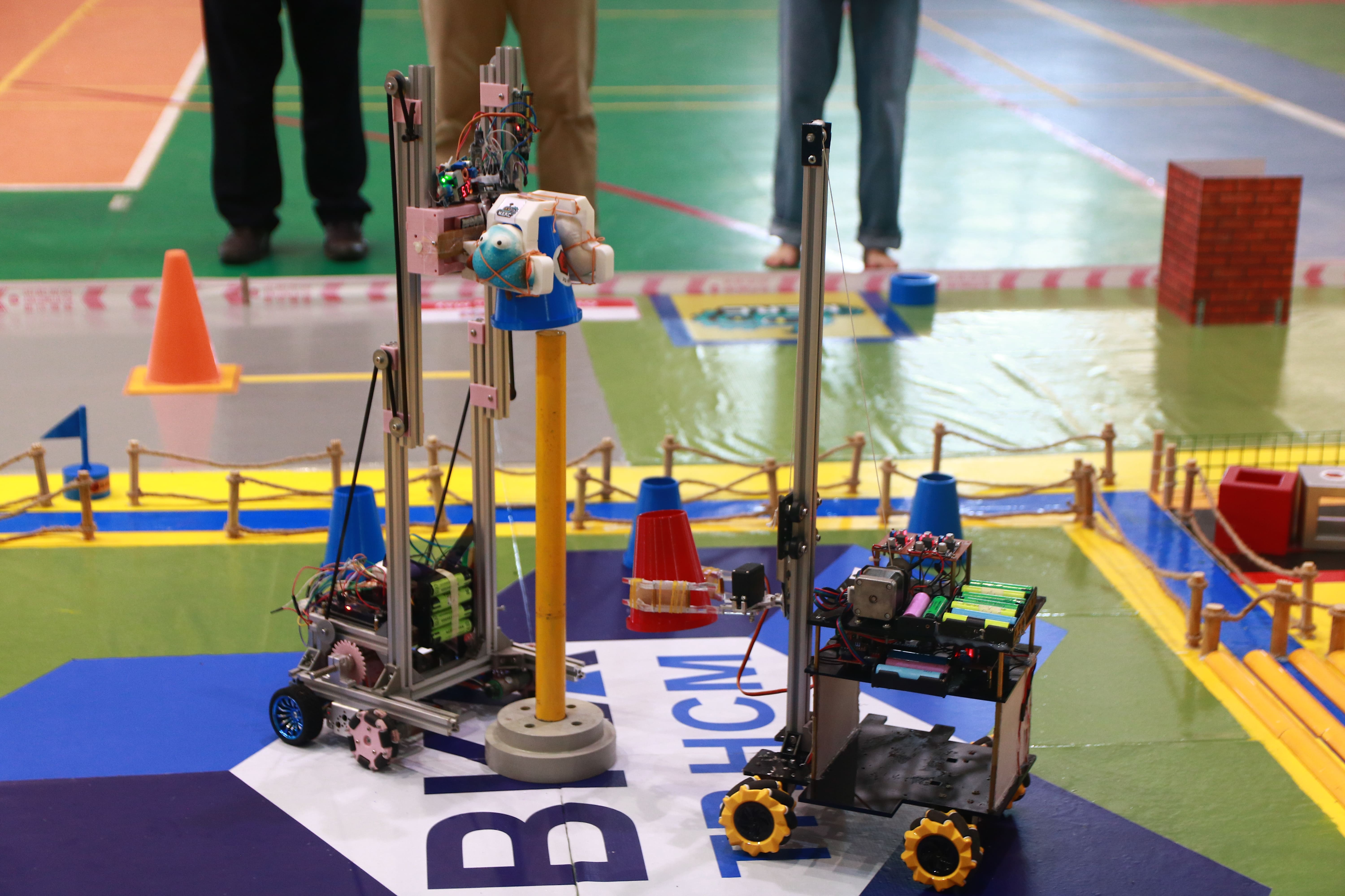 Our robot (left)